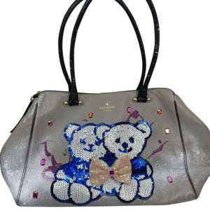 Kate Spade Large Leather Tote Customized With Bear